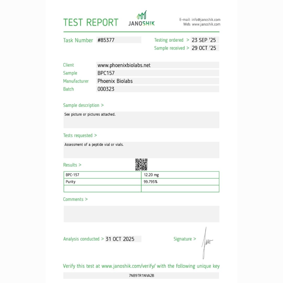 bpcJANO BPC-157 5mg Research Compound | Lab-Tested 99%+ BPC-157 5mg Research Compound | Lab-Tested 99%+ - Image 3